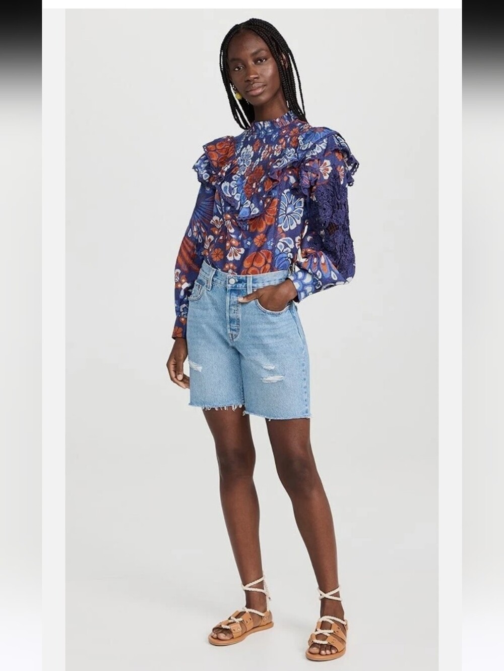 Farm Rio Smocked Blouse - Picture 3 of 12
